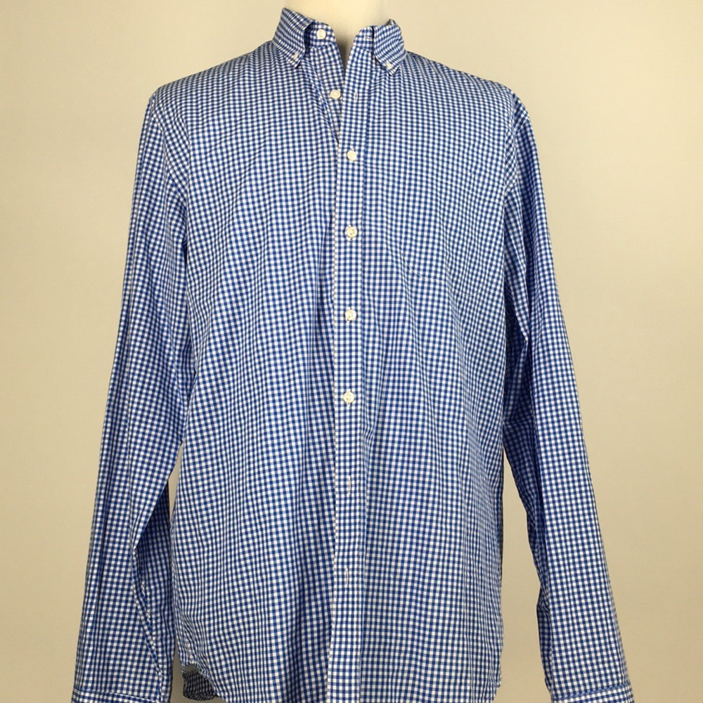 David Donahue  Mens Trim Shirt Size L Blue
